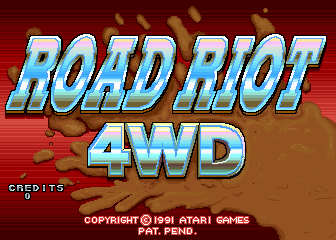 Road Riot 4WD (set 1, 13 Nov 1991) Title Screen